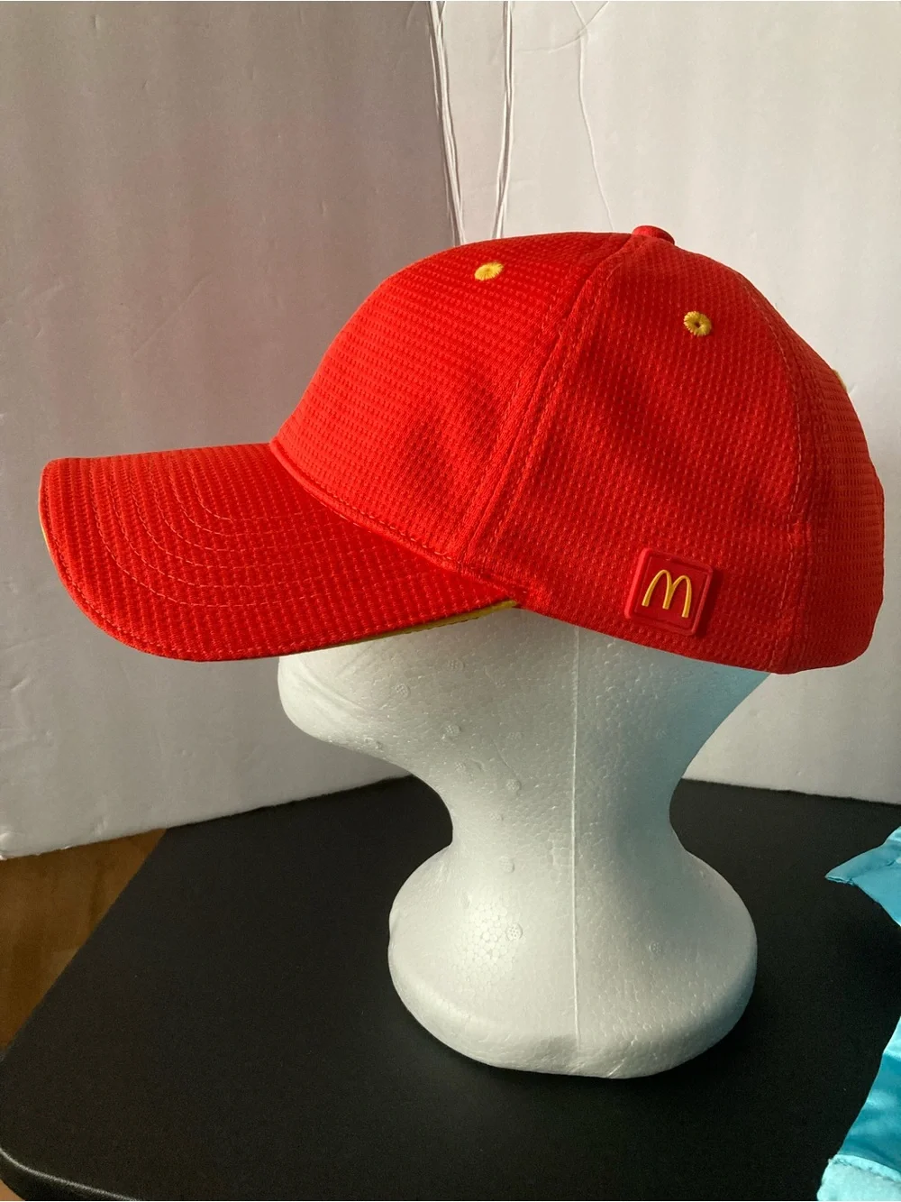 McDonald’s Uniform Red Baseball Cap Adult with Yellow Trim